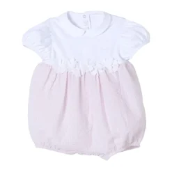 Peter Pan Kraag Romper Korte Mouwen