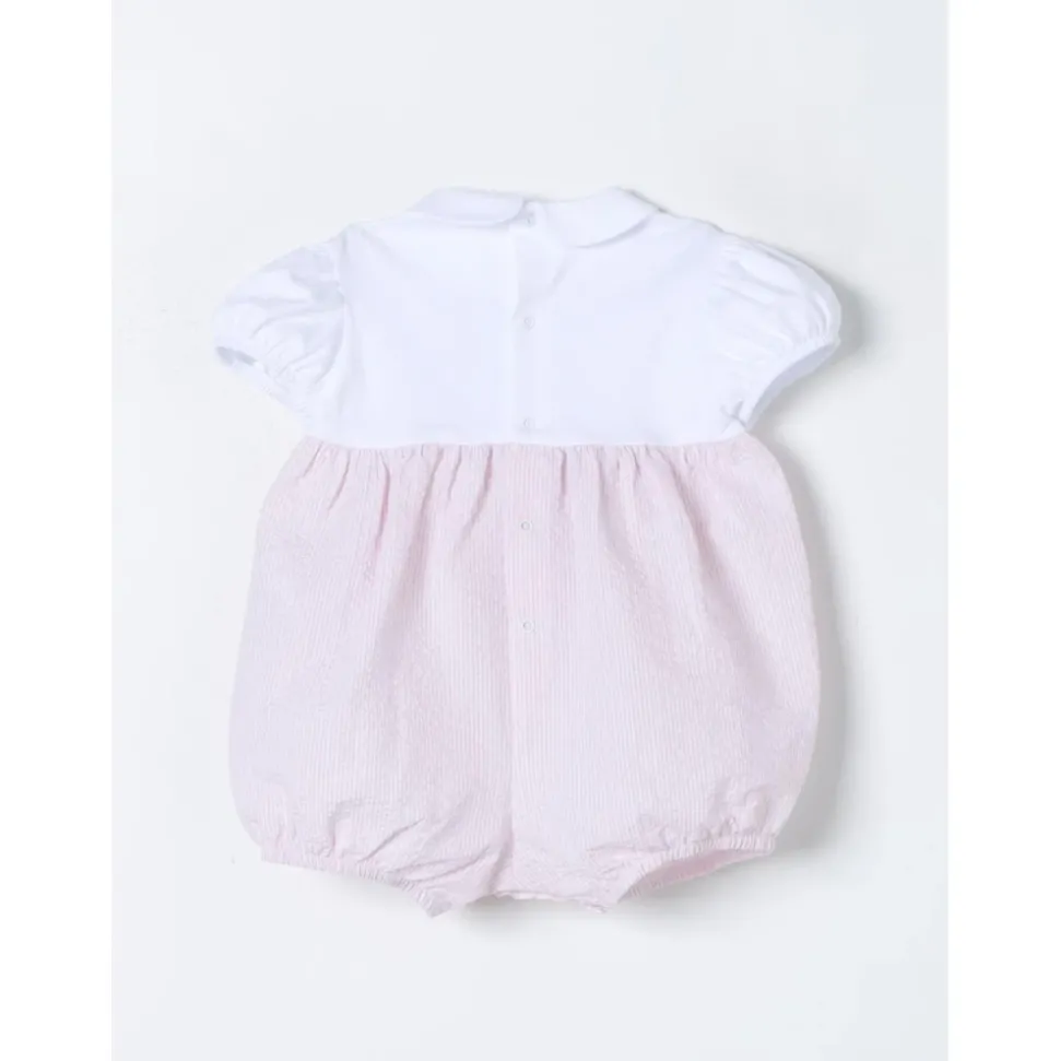 Peter Pan Kraag Romper Korte Mouwen