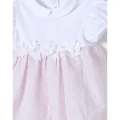 Peter Pan Kraag Romper Korte Mouwen