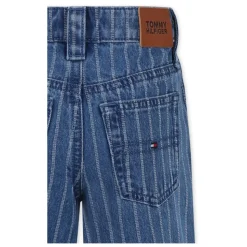 Pinstriped Denim Jeans met Iconische Vlag