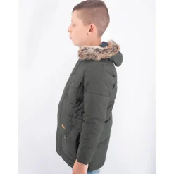 Piumino lungo con doppia chiusura bottoni e zip