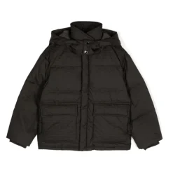 Piumino met capuchon in nylon met logo ASV