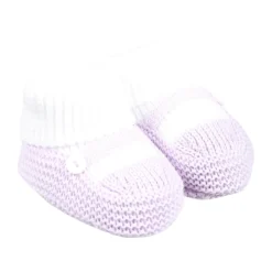 Platte katoenen schoenen met knoopdetail