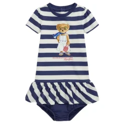 Polo Bear Gestreept Katoenen Jurkje