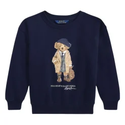 Polo Bear Print Katoenen Sweatshirt