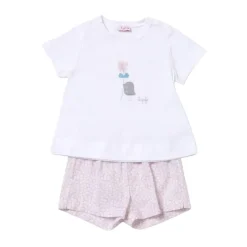 Pyjamaset met vogelapplicatie voor meisjes