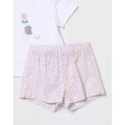 Pyjamaset met vogelapplicatie voor meisjes