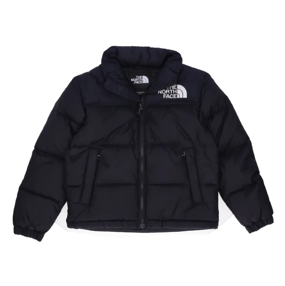 Retro Nuptse Zwarte Tienerjas