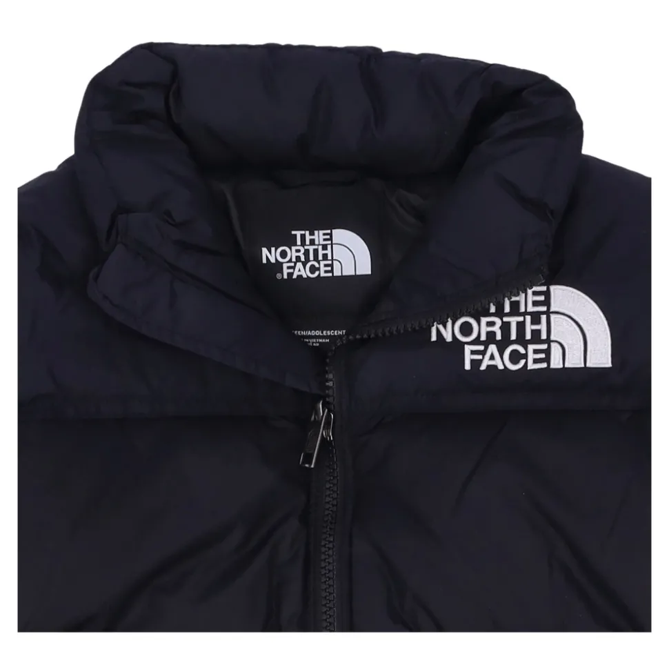Retro Nuptse Zwarte Tienerjas