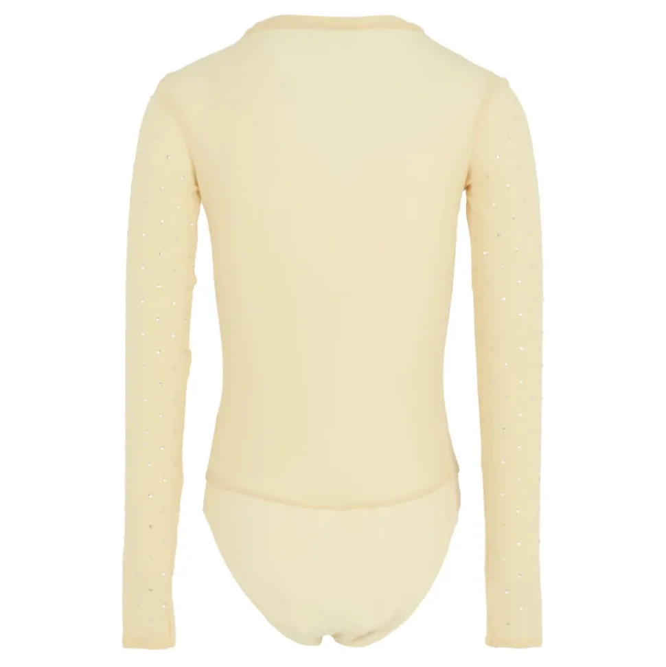 Rhinestone Embellished Mesh Bodysuit