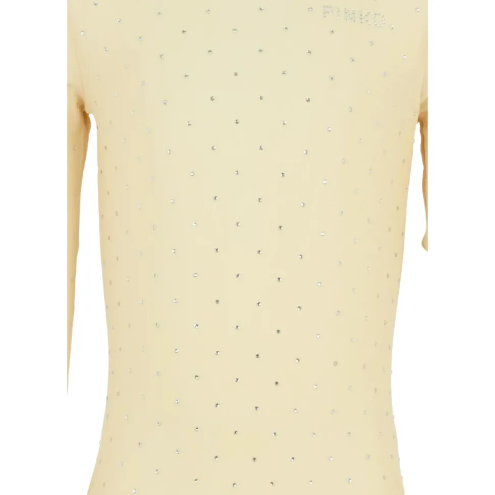 Rhinestone Embellished Mesh Bodysuit