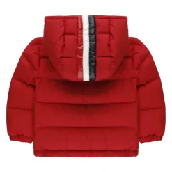 Rode Baby Donsjas Capuchon Rits