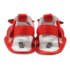 Rode Leren Teddybeer Sandalen