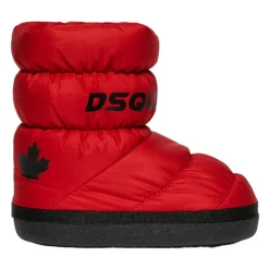 Rode Puffer Sneeuwlaarzen Urban Stijl