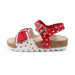 Rode sandalen met grosgrain strik