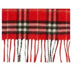 Rood Geruit Franje Katoenen Sjaal