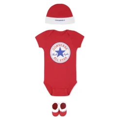 Rood Katoenen Body Set