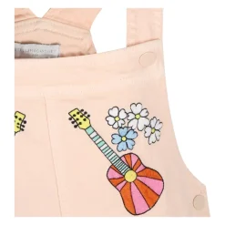 Roze Bloemrijke Dungarees met Gitaren