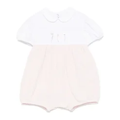 Roze Bodysuit met Ruitjes en Bloemmotief