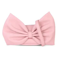 Roze Eco-Leren Elegante Tassen met Strik