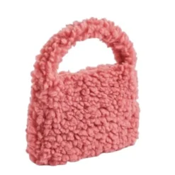 Roze Eco-Shearling Casual Tas