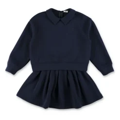 Roze Fleece Sweatshirt en Rok Set