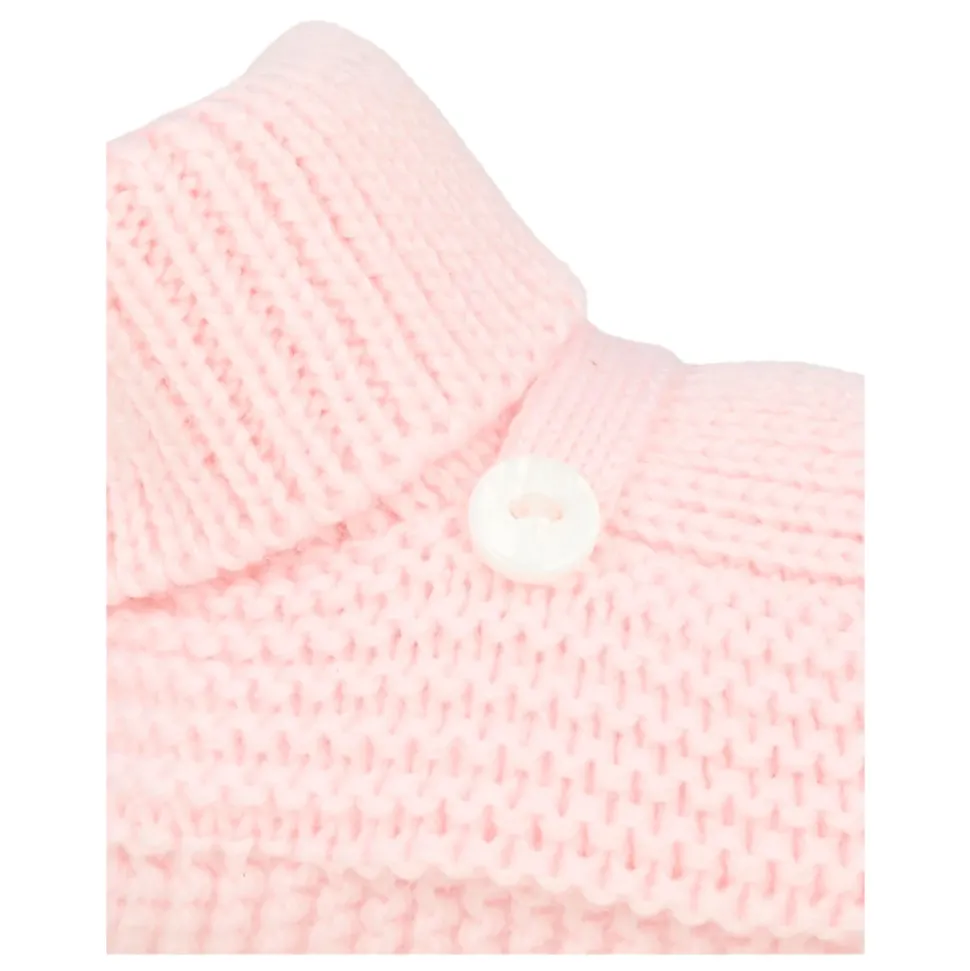Roze Gebreide Baby Slofjes
