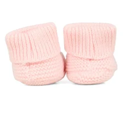 Roze Gebreide Baby Slofjes