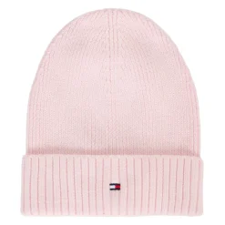 Roze Gebreide Beanie met Iconische Vlag