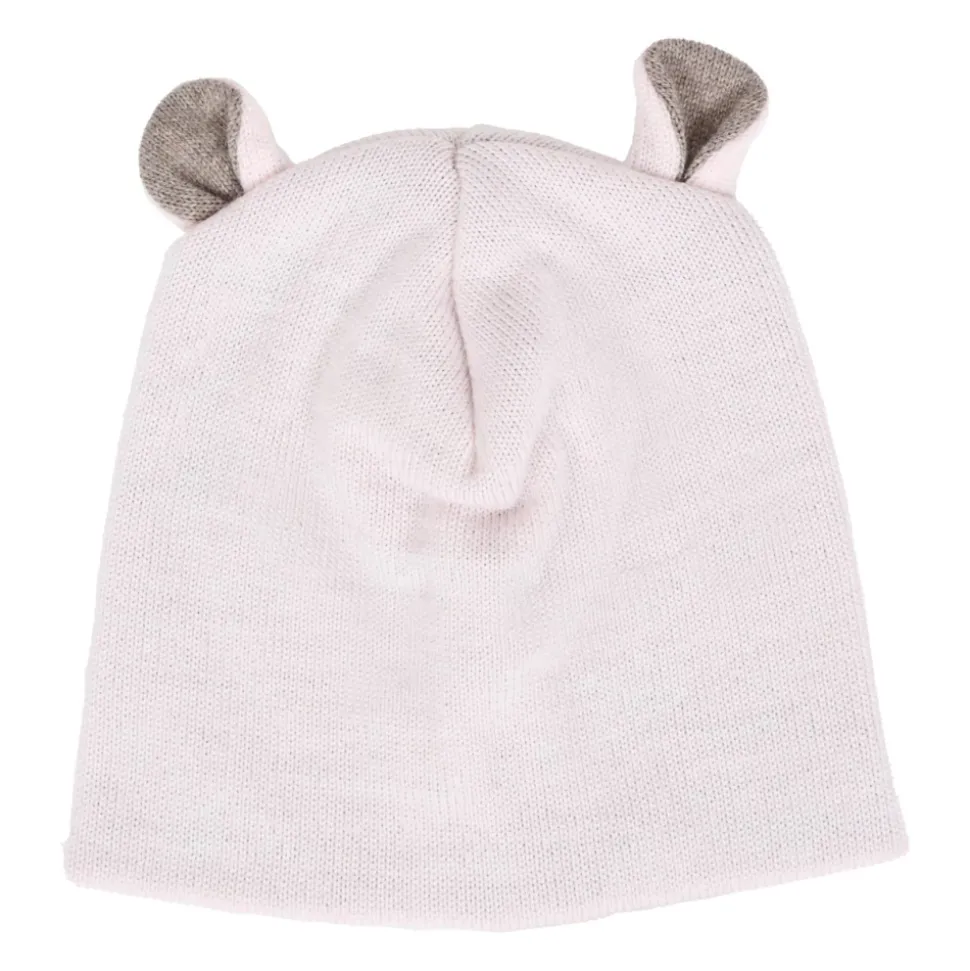 Roze Gebreide Wollen Baby Muts