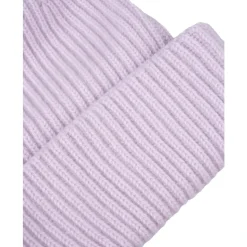 Roze Geribbelde Cashmere Beanie Hoed