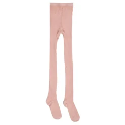 Roze Geribbelde Elastische Taille Panty's