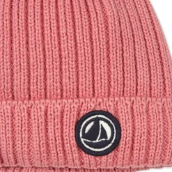 Roze Geribbelde Katoenen Beanie Muts