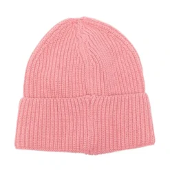 Roze Geribbelde Textuur Logo Patch Hoed