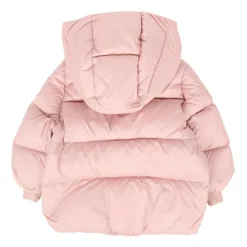 Roze Gewatteerde Donsjack met Capuchon