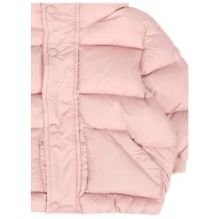 Roze Gewatteerde Donsjack met Capuchon