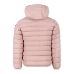 Roze Gewatteerde Donsjas met Capuchon