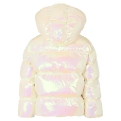 Roze Gewatteerde Donsjas met Capuchon