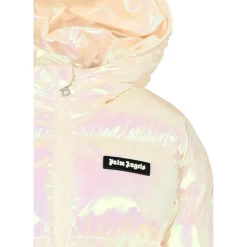 Roze Gewatteerde Donsjas met Capuchon