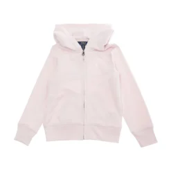 Roze Hoodie met ritssluiting van katoen meisje