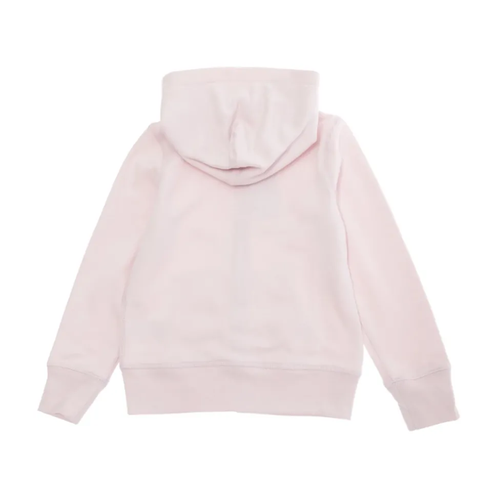 Roze Hoodie met ritssluiting van katoen meisje