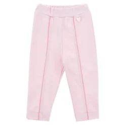 Roze Jersey Broek met Hartapplicatie