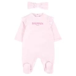Roze Katoenen Babygrow Rompers Set