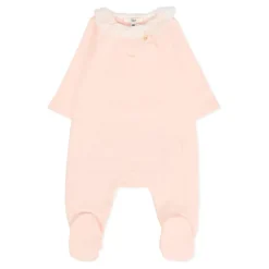 Roze Katoenen Babypakje Slabbetjes Set