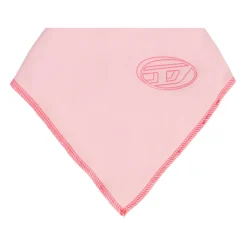 Roze Katoenen Bodysuit Set met Muts en Slabbetje