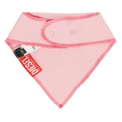 Roze Katoenen Bodysuit Set met Muts en Slabbetje