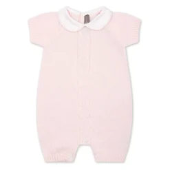 Roze Katoenen Gebreide Jurk