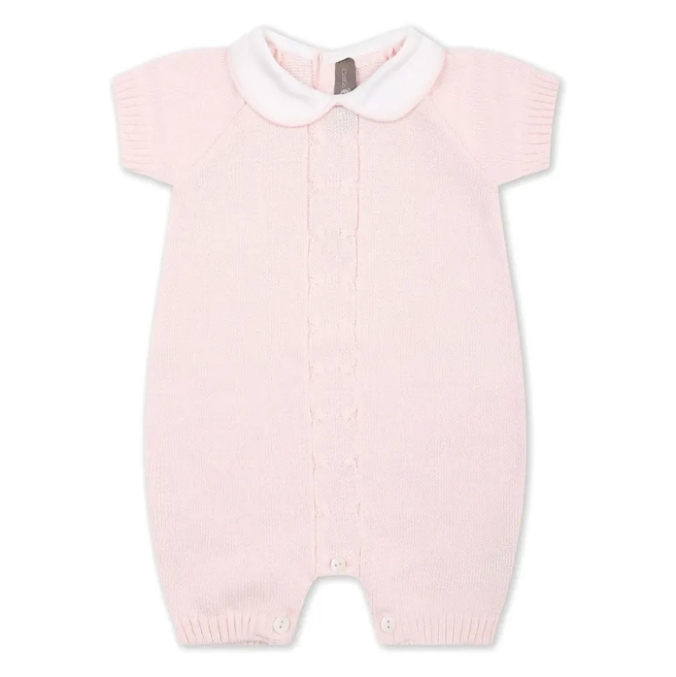 Roze Katoenen Gebreide Jurk