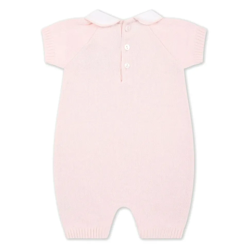 Roze Katoenen Gebreide Jurk