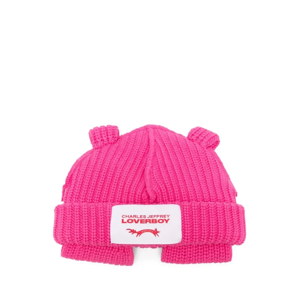 Roze Katoenen Hoed met Dierenoren